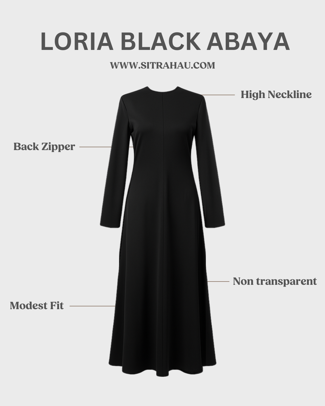 Loria Black Abaya