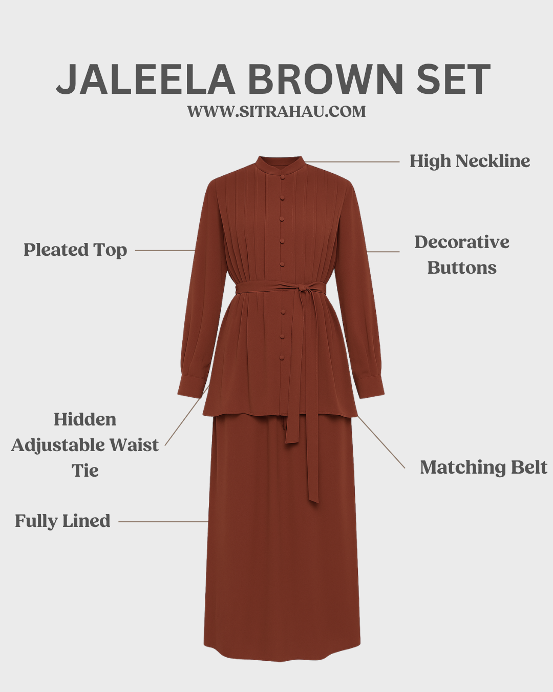 Jaleela Brown Set
