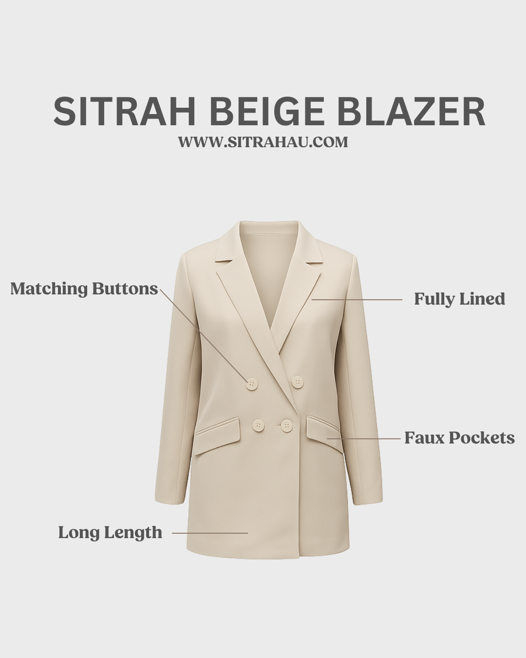 Sitrah Beige Blazer