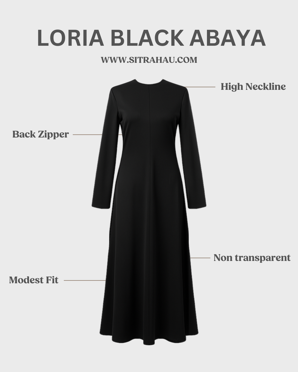 Loria Black Abaya